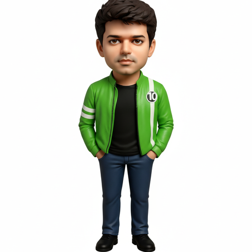 Thalapathy Vijay x Ben 10 – Stylized 3D Chibi Model