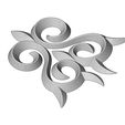 onlay9-06.JPG Floral decorative element relief 3D print model
