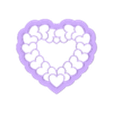 heart of hearts 4 cm.stl ポリマークレイカッター/ハート・ラブ/スチールファイル5枚/EULITEC.COM