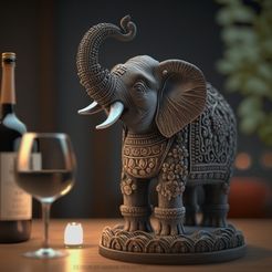 Main-Pic.jpeg STL file Auspicious Elephant - "Gajraj" 3D STL File for DIY Home Decor・3D printer model to download