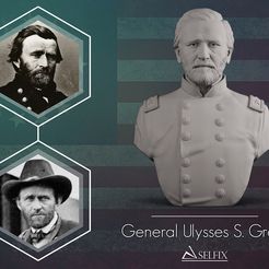 01.jpg STL file General Ulysses S Grant sculpture 3D print model・Design to download and 3D print