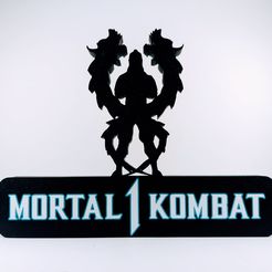 IMG_20230522_225759.jpg STL file Mortal Kombat 1 display piece and magnet sign・3D printable model to download