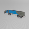 9.png Free STL file American truck with trailer・3D printer design to download