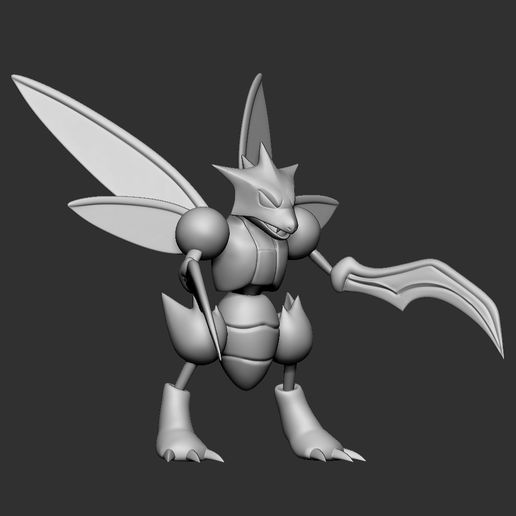 6.jpg Download OBJ file scyther pokemon • 3D printer template, ydeval
