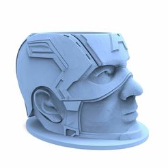 0_0.jpg Capitán América Mate para impresión 3D