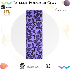 1-Insta.png STL file Roller Polymer Clay/Leaf and Flower/eulitec.com・Design to download and 3D print