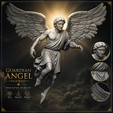 tu.png Guardian Angel Figurine – Classical Flying Angel Statue | High Detail 3D Printable STL File