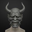 21.84.jpg Traditional Japanese Hannya Mask Oni Mask Samurai Mask 3D print model