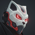 005.png Evo Cat-  cosplay sci-fi mask - digital stl file for 3D-printing