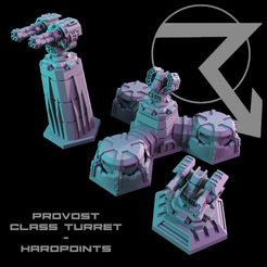 HardpointViz.png Файл 3D HEXTECH - Оборонительные турели (Battletech совместимая гекс-территория)・Модель для печати в 3D скачать