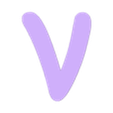 white_v.stl Free STL file Nerdvana marquee・3D printable design to download