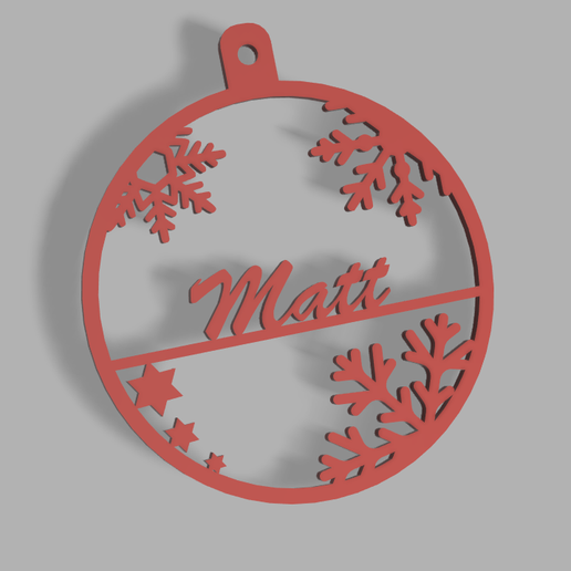 Matt.png Christmas bauble 2d Matt