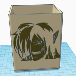 SNK-5.1.jpg Archivo STL Tarro para bolígrafos SNK// Tarro para bolígrafos SNK・Objeto de impresión 3D para descargar