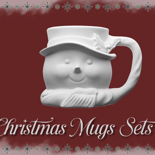 10.jpg Snowman & Boot Christmas Mug Set – Festive Miniature Cups for Dollhouses and Dioramas