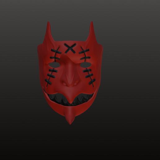 Mascara2.png 🩸 Title: Infernal Oni Mask – Terrifying 3D Printable Model