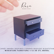 Scandi-Amara-Inspired-Conrad-Bedside-Nightstand.png SCANDI AMARA-INSPIRED CONRAD BEDSIDE NIGHTSTAND, , MINIATURE DRAWER, MINI STORAGE, MINI NIGHTSTAND