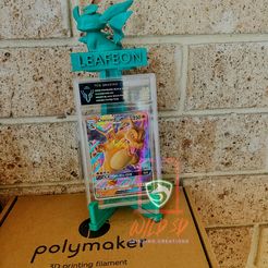 IMG_1998.jpg STL file Leafeon Tall Pokemon Card Stand・3D print design to download, Primewelder