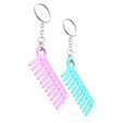 Comb-Keychain-4.jpg Porte-clés à peigne. Impression sur place avec 3MF inclus. (Pas de supports ni de radeaux)