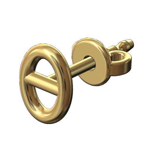 Anchor chain link stud earring 3D print model 3D model