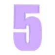 NUMERO 5.stl PACK LED NUMBERS FROM 0 TO 9 - SIGN - POSTER