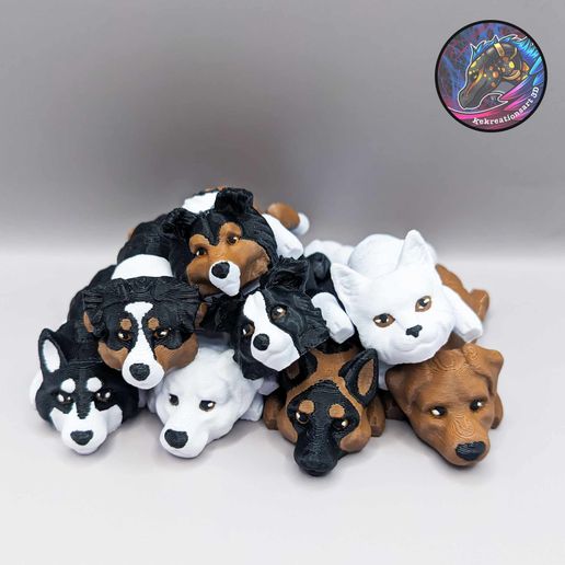 393113125_393224623058236_8790796532018653778_n.jpg Baby Dog and Cat Flexi Keychains (Set of 8.)