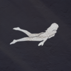 Stencil-Wall-Mockup5675745.png STL file SWIMMING GIRL - READY TO PRINT! 3D PRINTABLE STENCIL・3D printable model to download