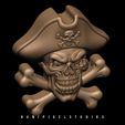 3D-pirate-bas-relife-3d-print-Holloween-3d-model,stl-file,3d-printable,3d-print-model,bas-relie.jpg 3D Pirate Skull Cross bone Bas relief design STL