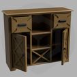 DH_living19_3.jpg Living room wine cabinet with functional doors, shelves and drawers mono/multi color 3D 3MF file