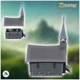 2.jpg Medieval wooden chapel with a stone base and access stairs (7) - Medieval Gothic Feudal Old Archaic Saga 28mm 15mm RPG