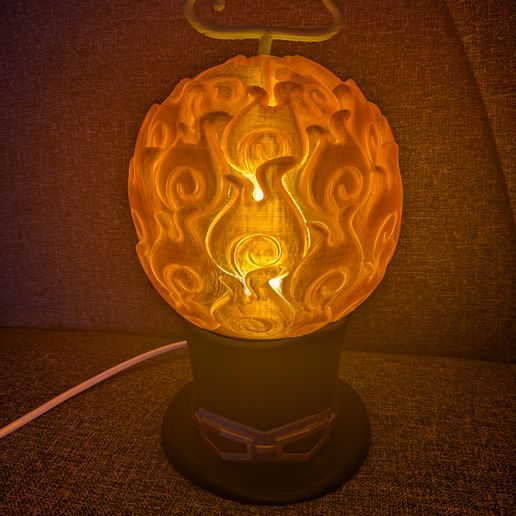 🔦 Mera Mera No Mi Sabo One Piece E27 Lamp Lithophane・ STL File for 3D ...