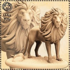 lion.jpg Fichier STL Lion・Plan imprimable en 3D à télécharger