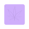 Posavaso hojaweed.stl Coaster / Weed Coasters - Cannabis