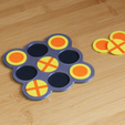 Multi-Color Tic-Tac-Toe.png Free STL file Multi-Color Tic-Tac-Toe・3D printable model to download