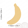 banana~2.5in-cm-inch-cookie.png Banana Cookie Cutter 2.5in / 6.4cm