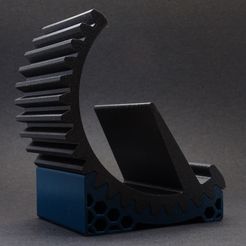 PICT_20211218_043548.jpg STL file Phone holder "gear"・3D printer model to download