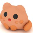 5.jpg Cute Chubby Cat Kawaii 3D Printable Cartoon Character