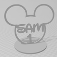 Mickey-mouse-Sam-1.png Arrangement 1 year Sam / centerpiece sam 1 Mickey Mouse