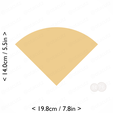 1-4_of_pie~5.5in-cm-inch-cookie.png Slice (1∕4) of Pie Cookie Cutter 5.5in / 14cm