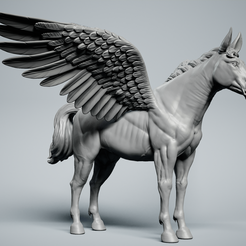 Pegasus-5.png STL-Datei Pegasus・Design für 3D-Drucker zum herunterladen