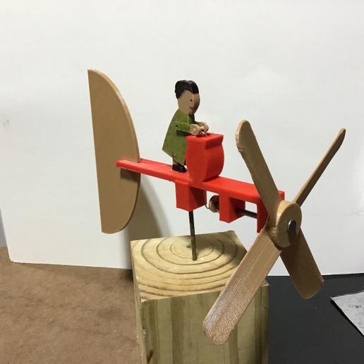 Simple Easy Print Action Whirligig 3D model