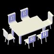 dining table1.jpg doll house dining table set STL File
