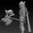 s.png Knight Online Character 3D Model – Armored Warrior with Axe