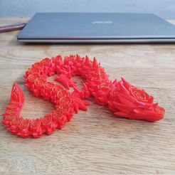 Rose Dragon, Valentinstag, Flexi Wiggle Pet, Druck an Ort und Stelle, Fantasy