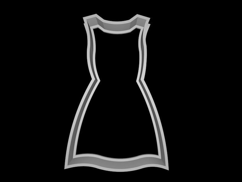 vestido 1.jpg STL file Baby clothes cookie cutter set・3D printing model to download, davidruizo