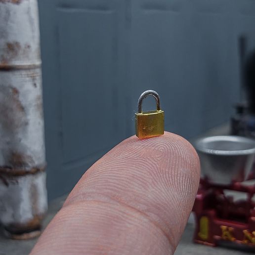 1/18 Diorma Padlock - 3D model önizlemesi
