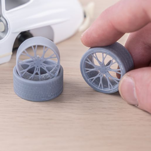 🚗 1/24 scale model car wheel V1・ STL File for ・Cults