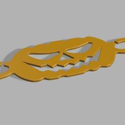 Oval_Ear_Saver_BigPumpkin_30Oct2020_v0_v2.jpg Free 3D file Halloween Pumpkin Ear Saver・3D print design to download