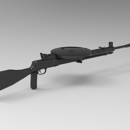 🔫 Lewis automatic machine gun・ OBJ File for 3D printing・Cults