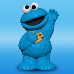CookieMonster_Sale.jpg Fichier STL Jouet préscolaire Cookie Monster・Plan pour imprimante 3D à télécharger