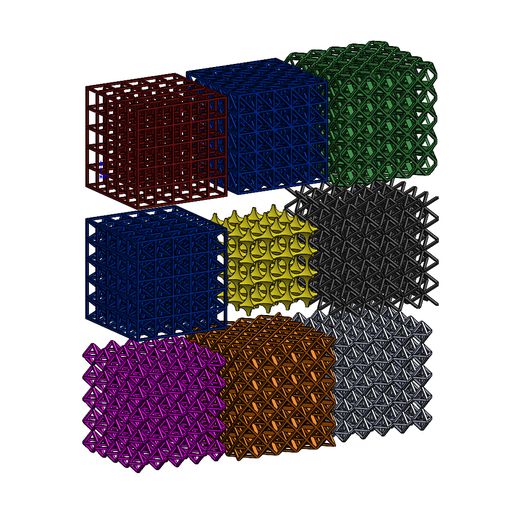 📐 3D Lattice Structures 3D print model・ STL File for ・Cults